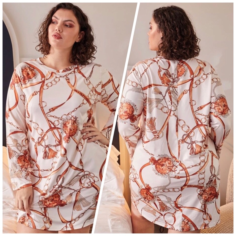 New Sleep Shirt Chain Length Night Dress.